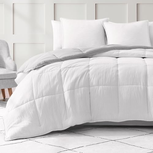 Comforter Set Queen Size - Goose Down Alternative – Washed Ultra-Soft - Premium All Season Warmth Bedding Set (Queen, French Blue)