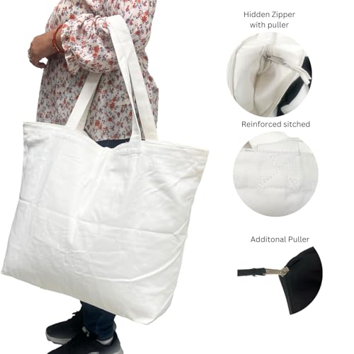 Cotton Tote Bag for Women, Girl Shoulder Bag Shopping Bag Beach Bag Handbags Hobo Crossbody Ladies Cross Book Bag