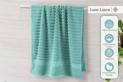 LANE LINEN Large Bath Towels - 100% Cotton Bath Sheets, Extra Large Bath Towels, Zero Twist, 4 Piece Bath Sheet Set, Quick Dry, Super Soft Shower Towels, Absorbent Bathroom Towels - Pearl Blush