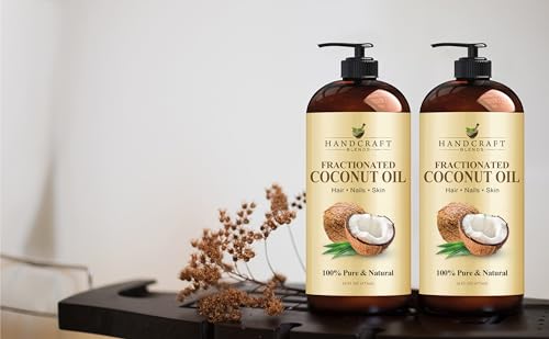 Handcraft Blends Fractionated Coconut Oil - 473 ml - 100% Pure and Natural - Premium Grade Carrier Oil - Hair and Body Oil - Massage Oil - Hexane-Free