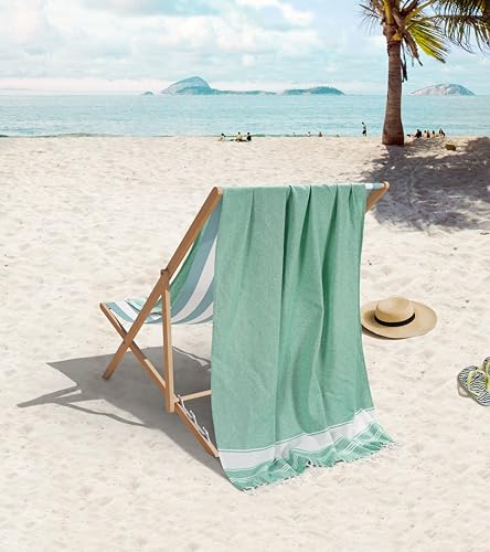 Lane Linen Beach Towels 6 Pack, 100% Cotton Oversized Beach Towel, Pre-Washed Large Beach Towel, Stylish Pool Towels For Adults, Quick Dry Beach Towel, Lightweight Travel Towel, 39"x71" - Multi Colors