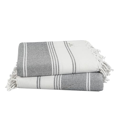 Lane Linen Beach Towels 6 Pack, 100% Cotton Oversized Beach Towel, Pre-Washed Large Beach Towel, Stylish Pool Towels For Adults, Quick Dry Beach Towel, Lightweight Travel Towel, 39"x71" - Multi Colors