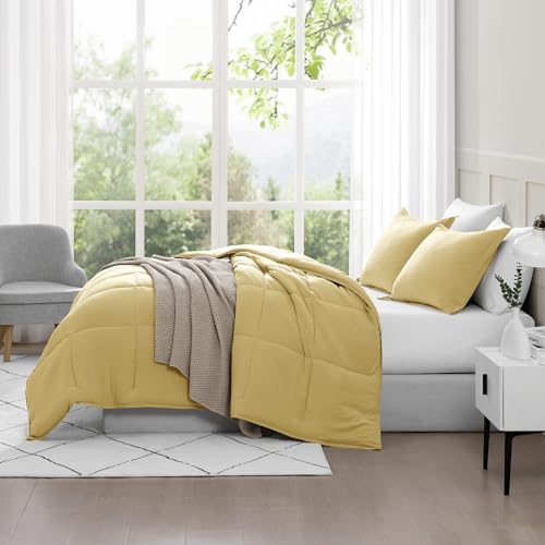 Comforter Set Queen Size - Goose Down Alternative – Washed Ultra-Soft - Premium All Season Warmth Bedding Set (Queen, French Blue)