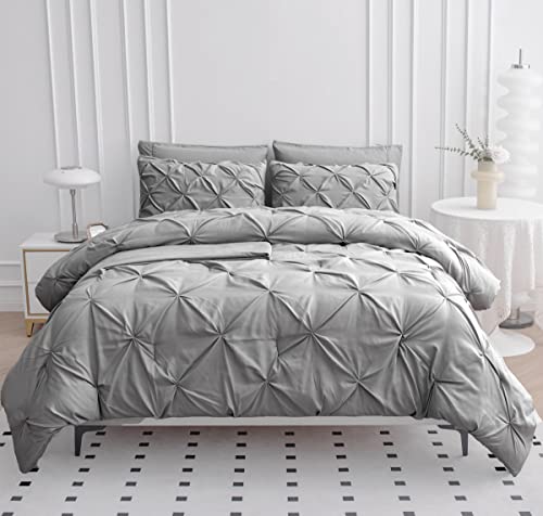 Queen Comforter Set White - 7 Pieces Bed in a Bag - Bedding Set with Comforters, Sheets, Pillowcases & Shams, Queen Size Bedding Set