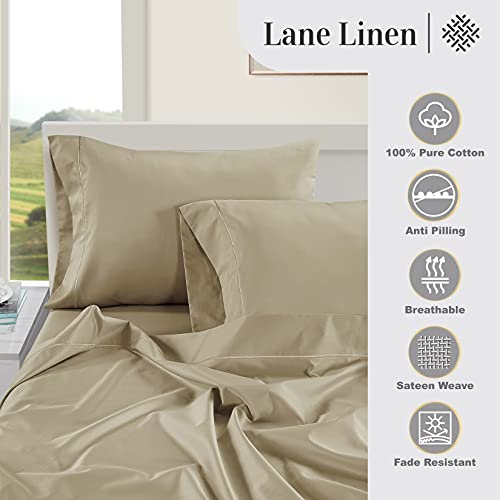 King Size Pillow Case Set of 2, 100% Egyptian Cotton Cases, 1000 Thread Count Sateen, White Cooling Pillow Case Cover - Perfect for Home, Hotels & Hospital Use - White