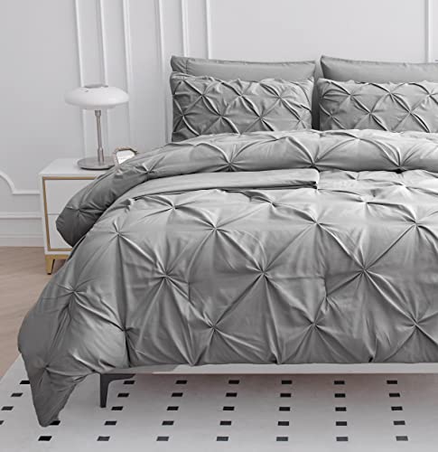 Queen Comforter Set White - 7 Pieces Bed in a Bag - Bedding Set with Comforters, Sheets, Pillowcases & Shams, Queen Size Bedding Set