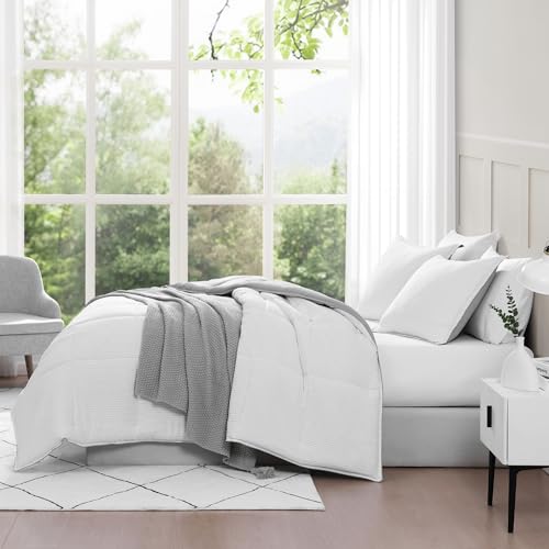 Comforter Set Queen Size - Goose Down Alternative – Washed Ultra-Soft - Premium All Season Warmth Bedding Set (Queen, French Blue)