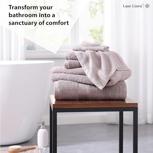 6 Piece Bath Towel Set - 100% Cotton Bathroom Towels, Extra Large Bath Towels, Hotel Towels, 2 Bath Towels Bathroom Sets, 2 Hand Towel for Bathroom, 2 Wash Cloths for Your Body and face - Rust