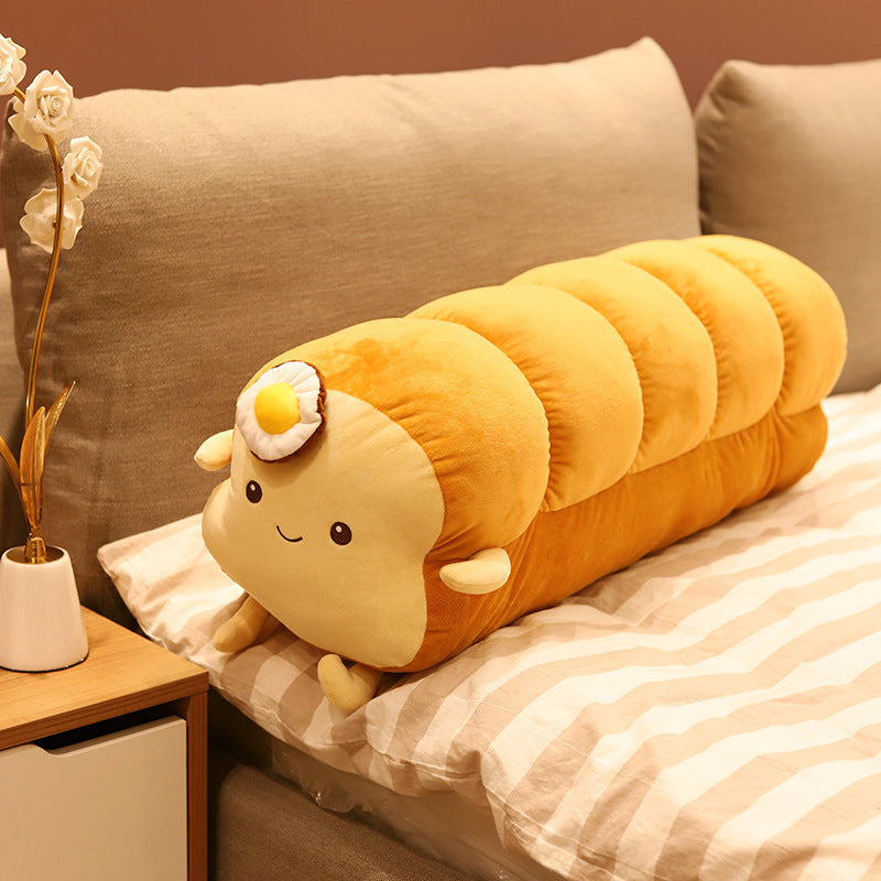 Toast plush toy pouch egg sliced bread long pillow large sleeping pillow cushion