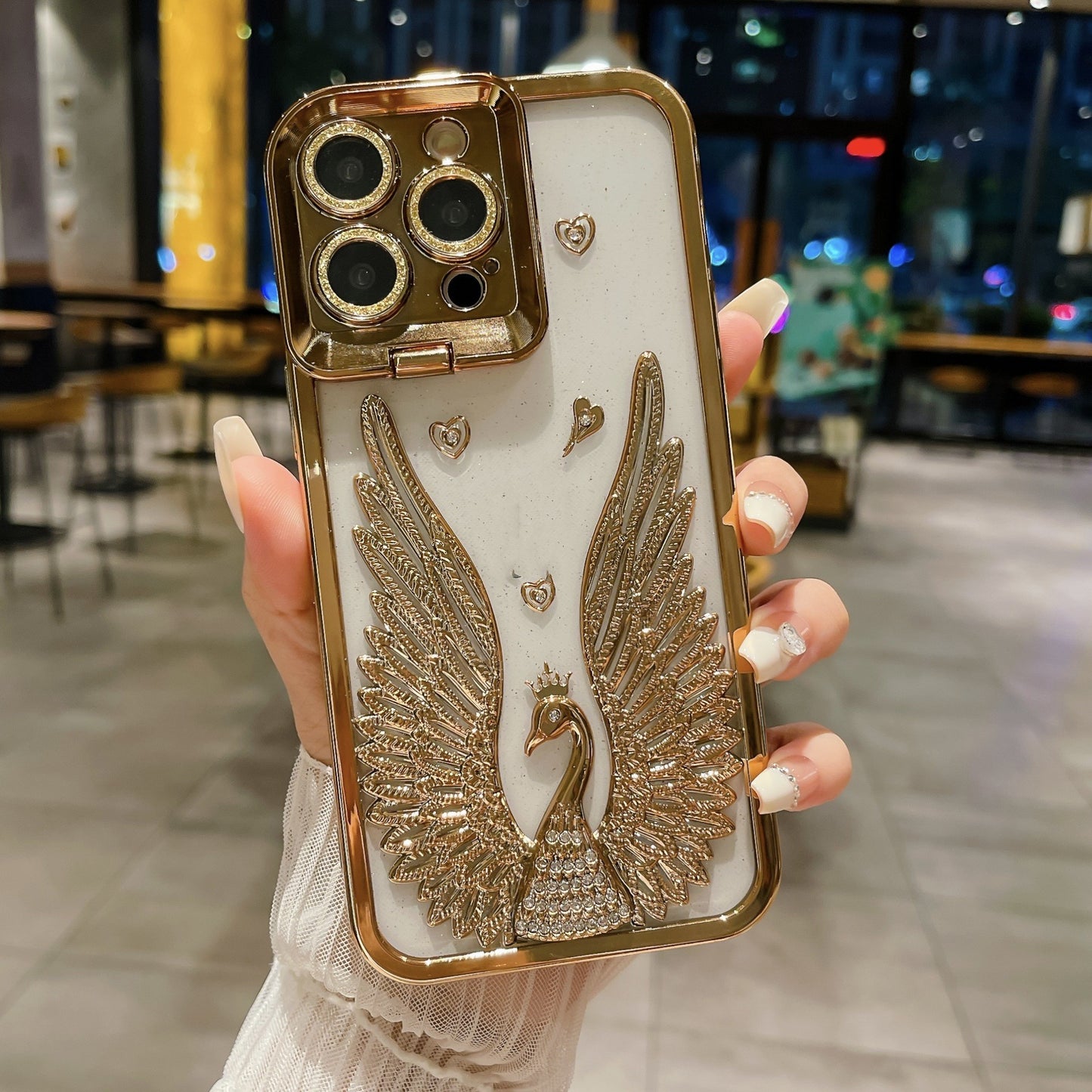 Angel Wing Frame Bracket Electroplating Three-dimensional Phone Case
