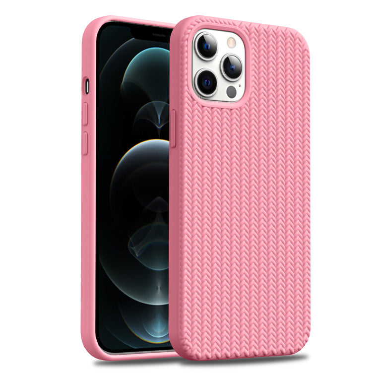 Woven Pattern Anti-fall Anti-slip Twist Liquid Glue Phone Case