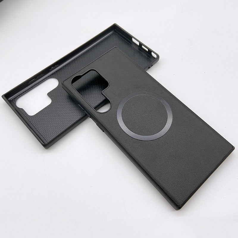 PU Leather Magnetic Suction Phone Protective Case