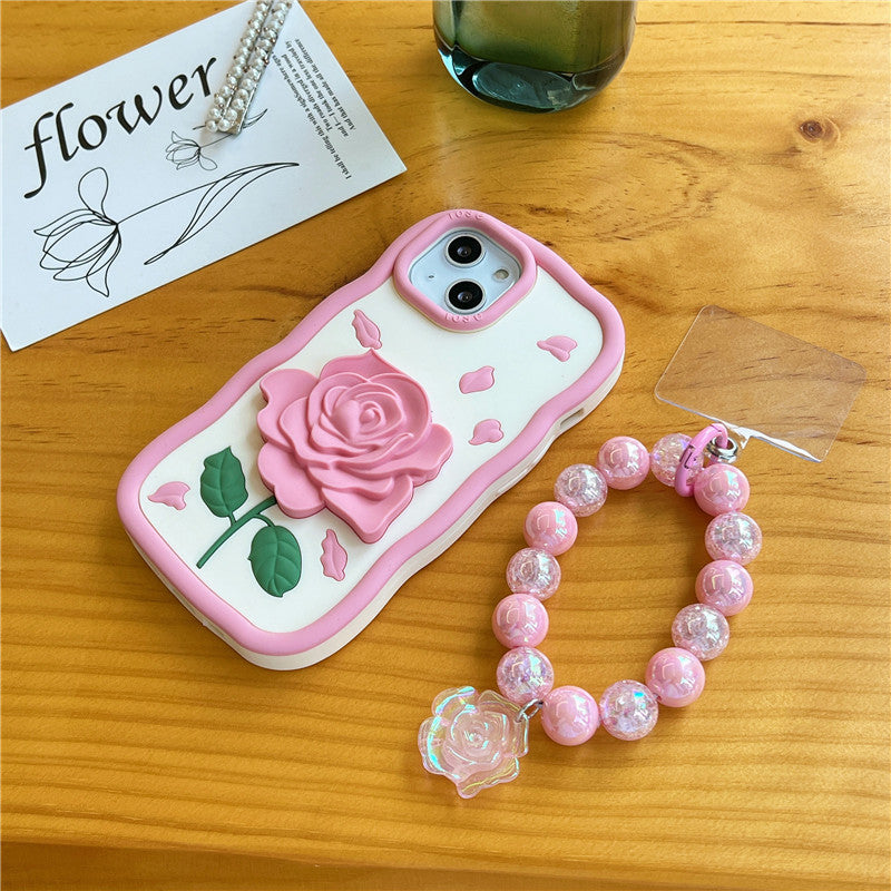 Stereo Heart Wings Cream Phone Case