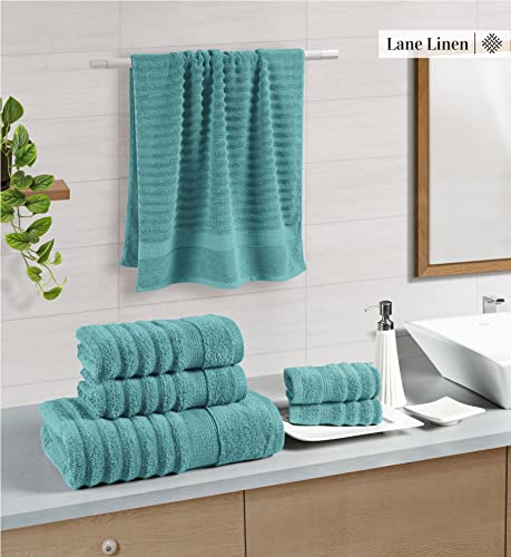 LANE LINEN Large Bath Towels - 100% Cotton Bath Sheets, Extra Large Bath Towels, Zero Twist, 4 Piece Bath Sheet Set, Quick Dry, Super Soft Shower Towels, Absorbent Bathroom Towels - Pearl Blush