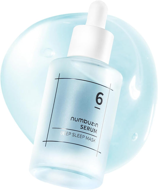 numbuzin No.6 Deep Sleep Mask Serum | Instant, Long Lasting Hydration, Hyaluronic Acid, Niacinamide, Refreshing Iceland Glacier Water | Korean Skin Care for Face, 1.69 fl oz