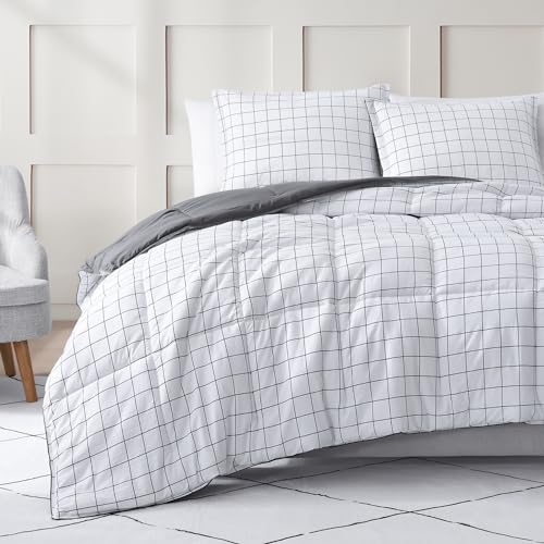 Comforter Set Queen Size - Goose Down Alternative – Washed Ultra-Soft - Premium All Season Warmth Bedding Set (Queen, French Blue)