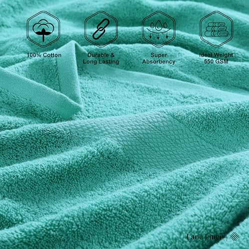 6 Piece Bath Towel Set - 100% Cotton Bathroom Towels, Extra Large Bath Towels, Hotel Towels, 2 Bath Towels Bathroom Sets, 2 Hand Towel for Bathroom, 2 Wash Cloths for Your Body and face - Rust