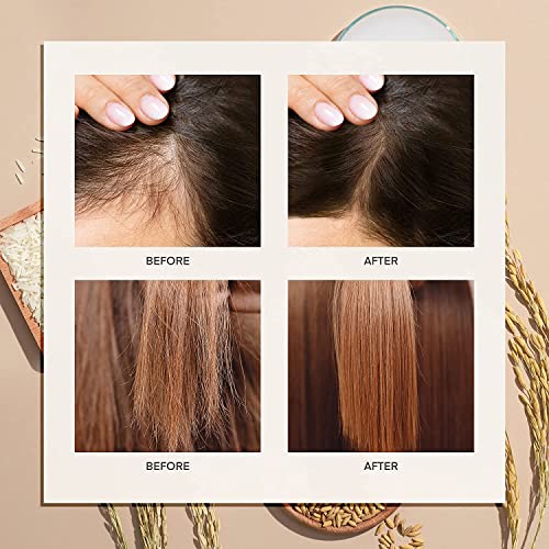 Hair Serum: Hair Oil, Rice Water for Hair, Rosemary Oil for Hair, Castor Oil for Hair, Hair Products for Women and Men, for Thicker, Longer and Fuller Hair, with Biotin and Caffeine