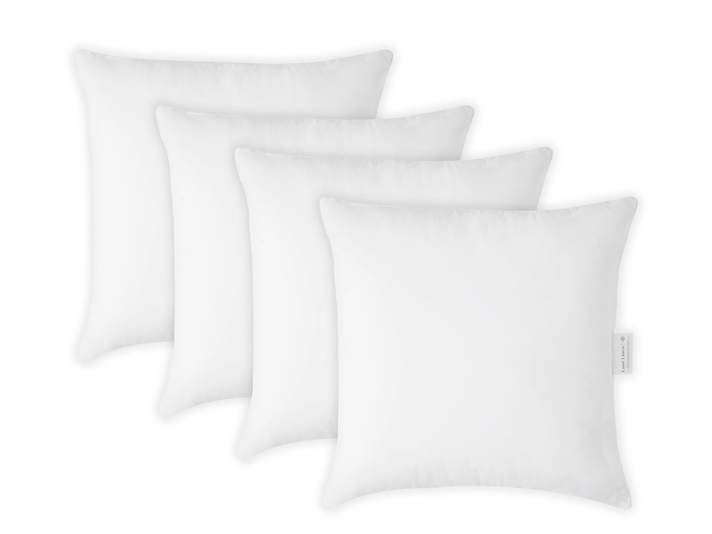 LANE LINEN 12x20 Pillow Insert - Set of 4 White Decorative Pillow for Sofa Bed, Fluffy Pillow Inserts for Throw Pillow Covers, Throw Pillows for Bed, Couch Pillows for Living Room, Bed Pillows