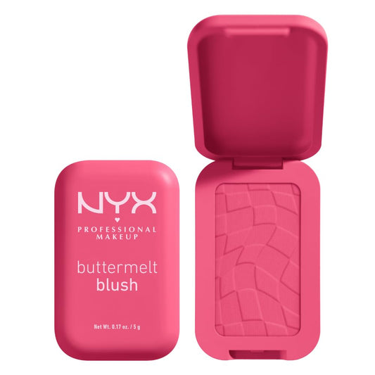 NYX Professional Makeup Buttermelt Blush, Buttery Soft Powder Blush, Up to 12 H Wear, Fade & Transfer Resistant, With Mango, Almond & Shea Butters, Shade: Getting Butta