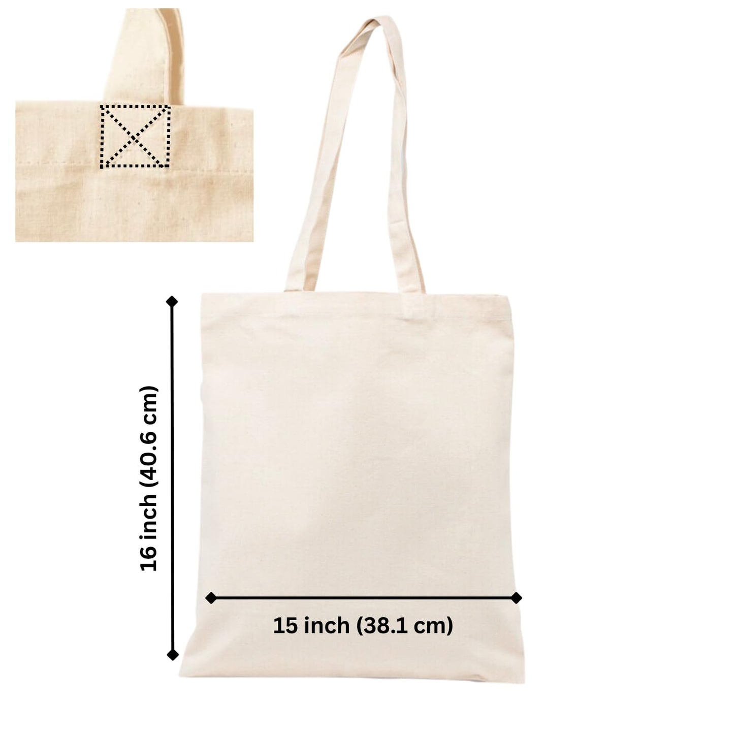 Natural Cotton Tote Bags, Lightweight Reusable Grocery Shopping Bags, Suitable for DIY, Advertising, Promotion, Gifts