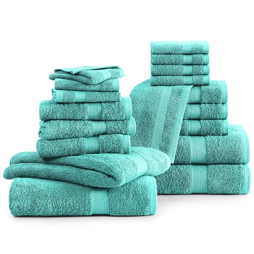 6 Piece Bath Towel Set - 100% Cotton Bathroom Towels, Extra Large Bath Towels, Hotel Towels, 2 Bath Towels Bathroom Sets, 2 Hand Towel for Bathroom, 2 Wash Cloths for Your Body and face - Rust