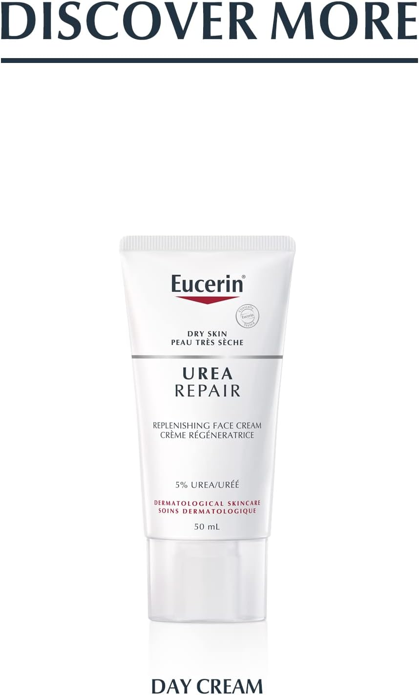 EUCERIN Urea Repair Replenishing Night Face Cream for Dry to Very Dry Skin | Face, 50mL | 5% Urea Cream | Ceramide Cream | Fragrance-free Cream| Non-Greasy Cream | Recommended Brand by Dermatologists
