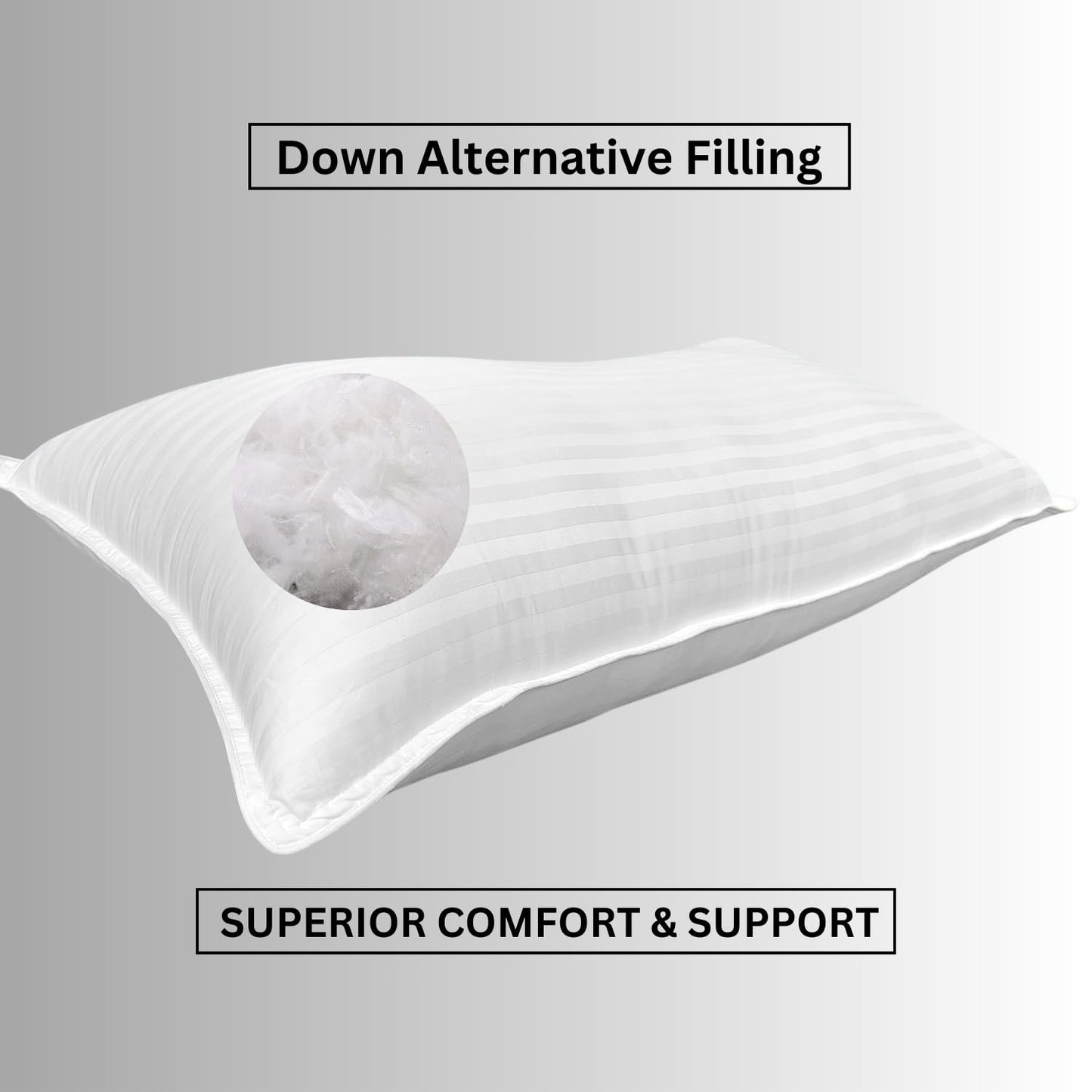 Pillows Queen Size 4 Pack - Premium Down Alternative Made in Canada Hotel Pillows - Bed Pillows for Stomach, Back and Side Sleeper - Supportive and Firm Pillows