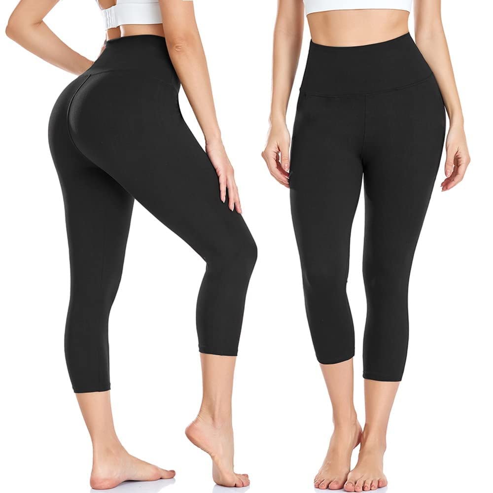 DHSO 3 Pack Leggings for Women, High Waist Tummy Control Yoga Pants Non See-Through Workout Running Tights
