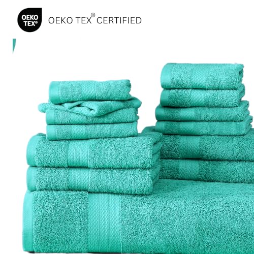 6 Piece Bath Towel Set - 100% Cotton Bathroom Towels, Extra Large Bath Towels, Hotel Towels, 2 Bath Towels Bathroom Sets, 2 Hand Towel for Bathroom, 2 Wash Cloths for Your Body and face - Rust