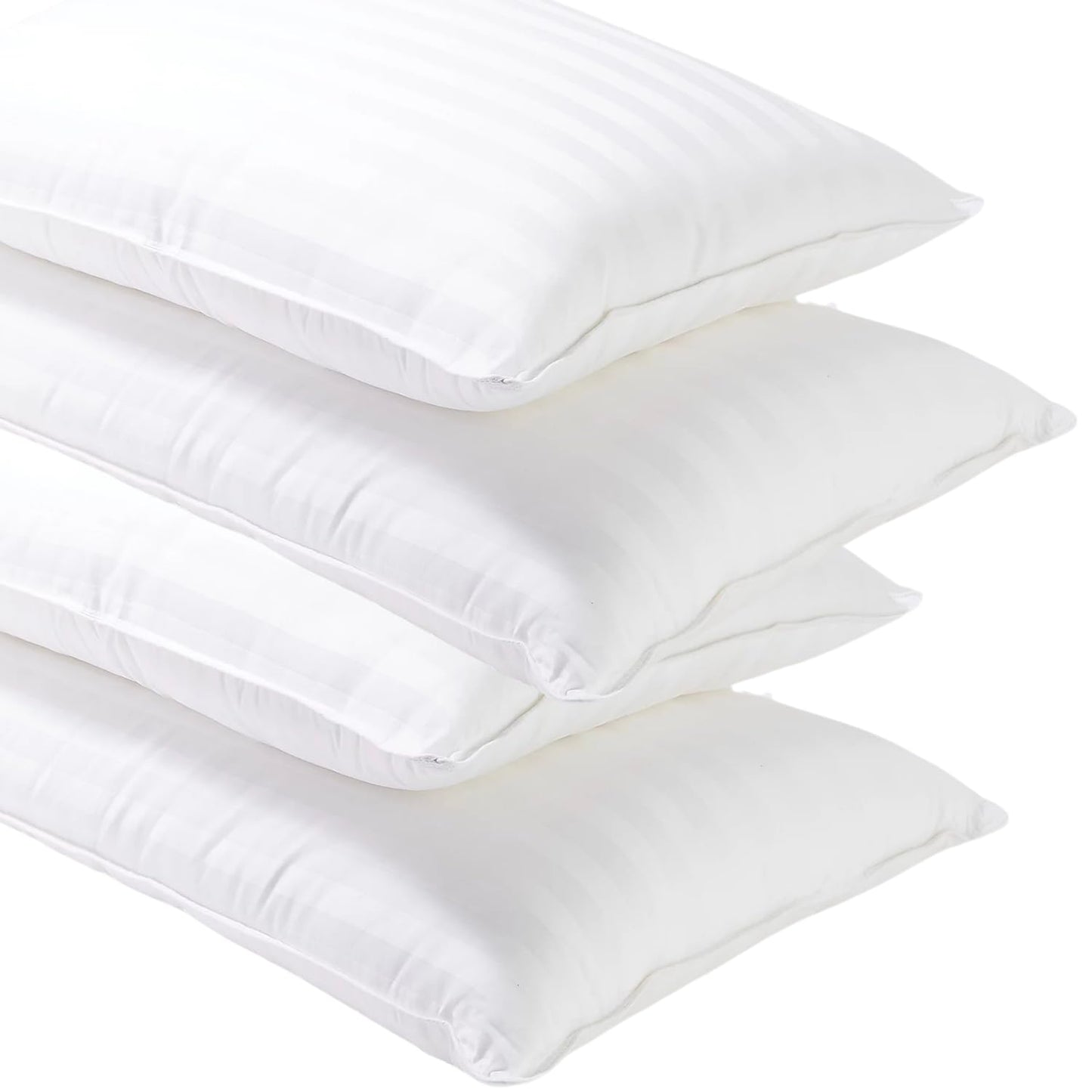 Pillows Queen Size 4 Pack - Premium Down Alternative Made in Canada Hotel Pillows - Bed Pillows for Stomach, Back and Side Sleeper - Supportive and Firm Pillows