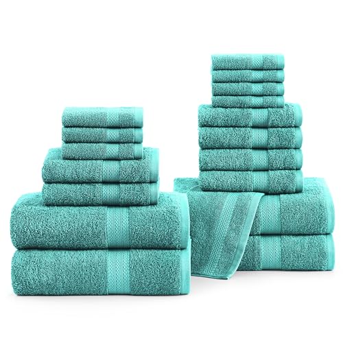 6 Piece Bath Towel Set - 100% Cotton Bathroom Towels, Extra Large Bath Towels, Hotel Towels, 2 Bath Towels Bathroom Sets, 2 Hand Towel for Bathroom, 2 Wash Cloths for Your Body and face - Rust