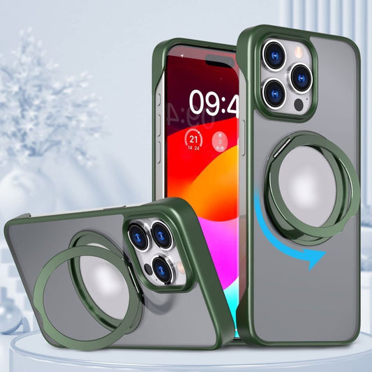 Magnetic Phone Case Rotating Bracket Frosted Frameless Protective Cover