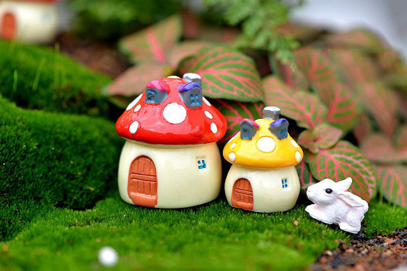 Mini Mushroom House Micro Landscape Accessories