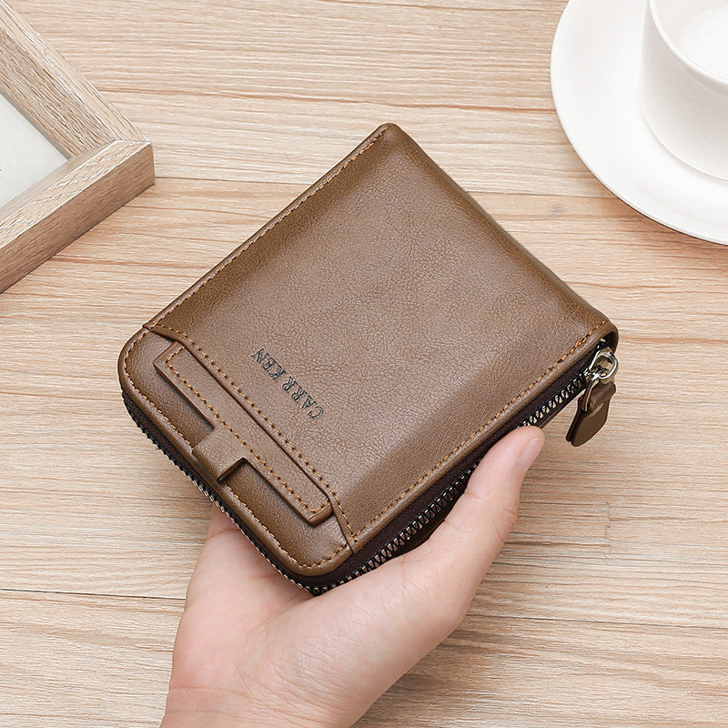 Men's Short Casual Fashion Zipper Wallet