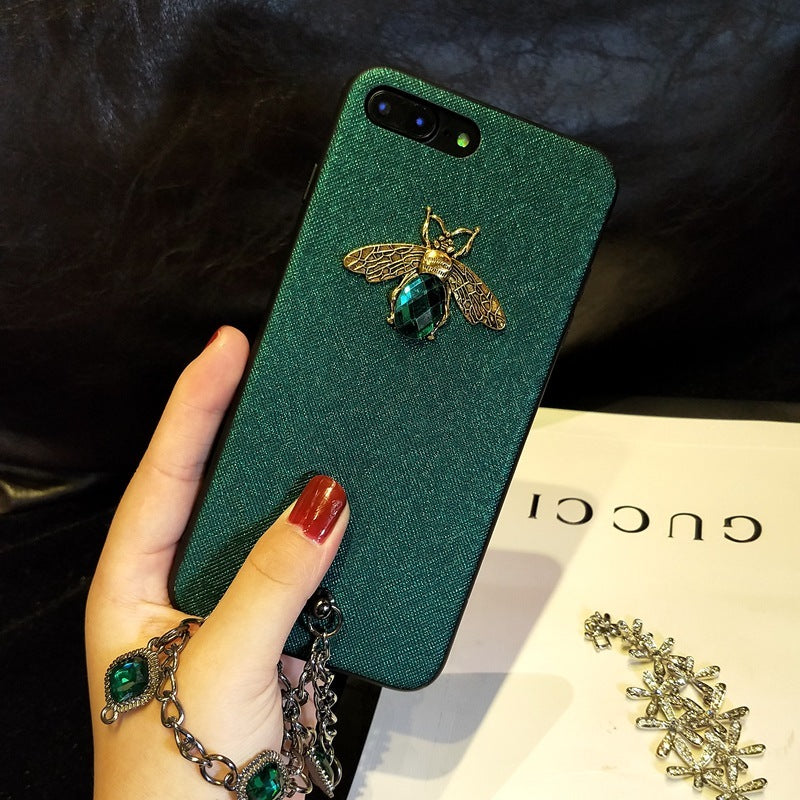 Compatible With Compatible  , Luxury Gemstone Bracelet For  Mobile Phone Case Rhinestone Bee