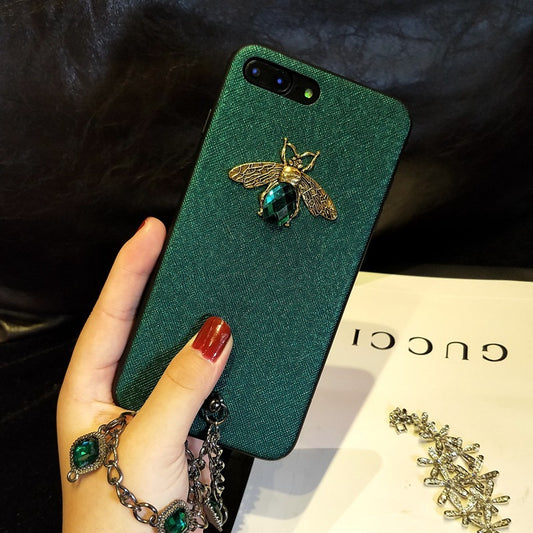 Compatible With Compatible  , Luxury Gemstone Bracelet For  Mobile Phone Case Rhinestone Bee