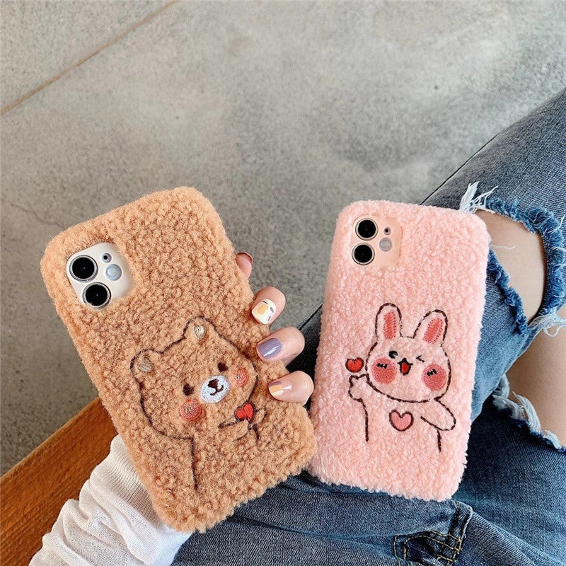 Plush Love Bear Rabbit Phone Case