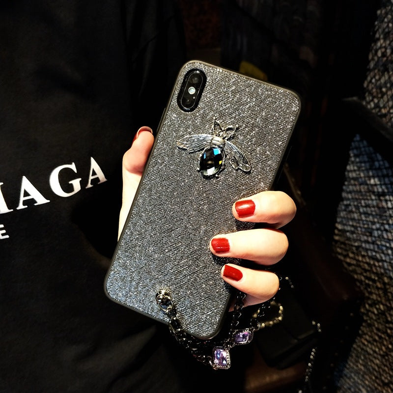 Compatible With Compatible  , Luxury Gemstone Bracelet For  Mobile Phone Case Rhinestone Bee