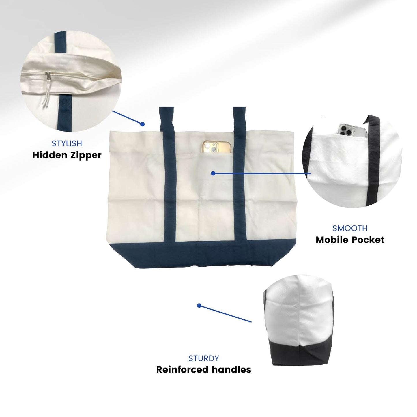 Cotton Tote Bag for Women, Girl Shoulder Bag Shopping Bag Beach Bag Handbags Hobo Crossbody Ladies Cross Book Bag