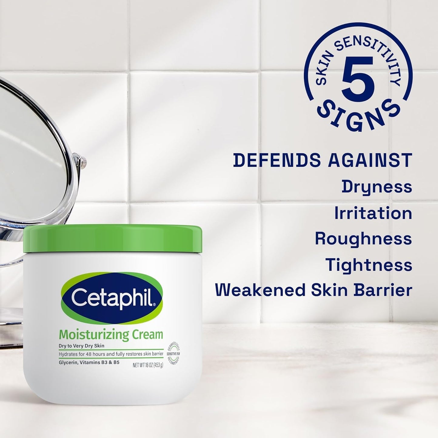 Cetaphil Moisturizing Cream with Sweet Almond Oil and Glycerin 566 g - 48hr Hydration for Dry To Very Dry and Sensitive Skin - Fragrance Free, Paraben Free - Dermatologist Recommended (Amazon Exclusive) Packaging may vary
