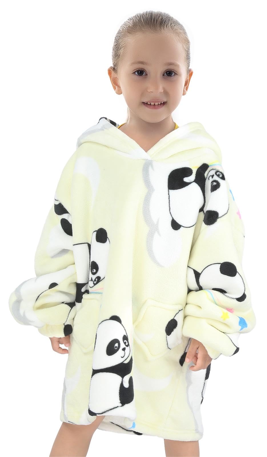 Wenlia Oversized Blanket Hoodie for Adult and Kids, Stylish Sherpa Hoodie Blanket Super Warm Sweatshirt One Size Fits All