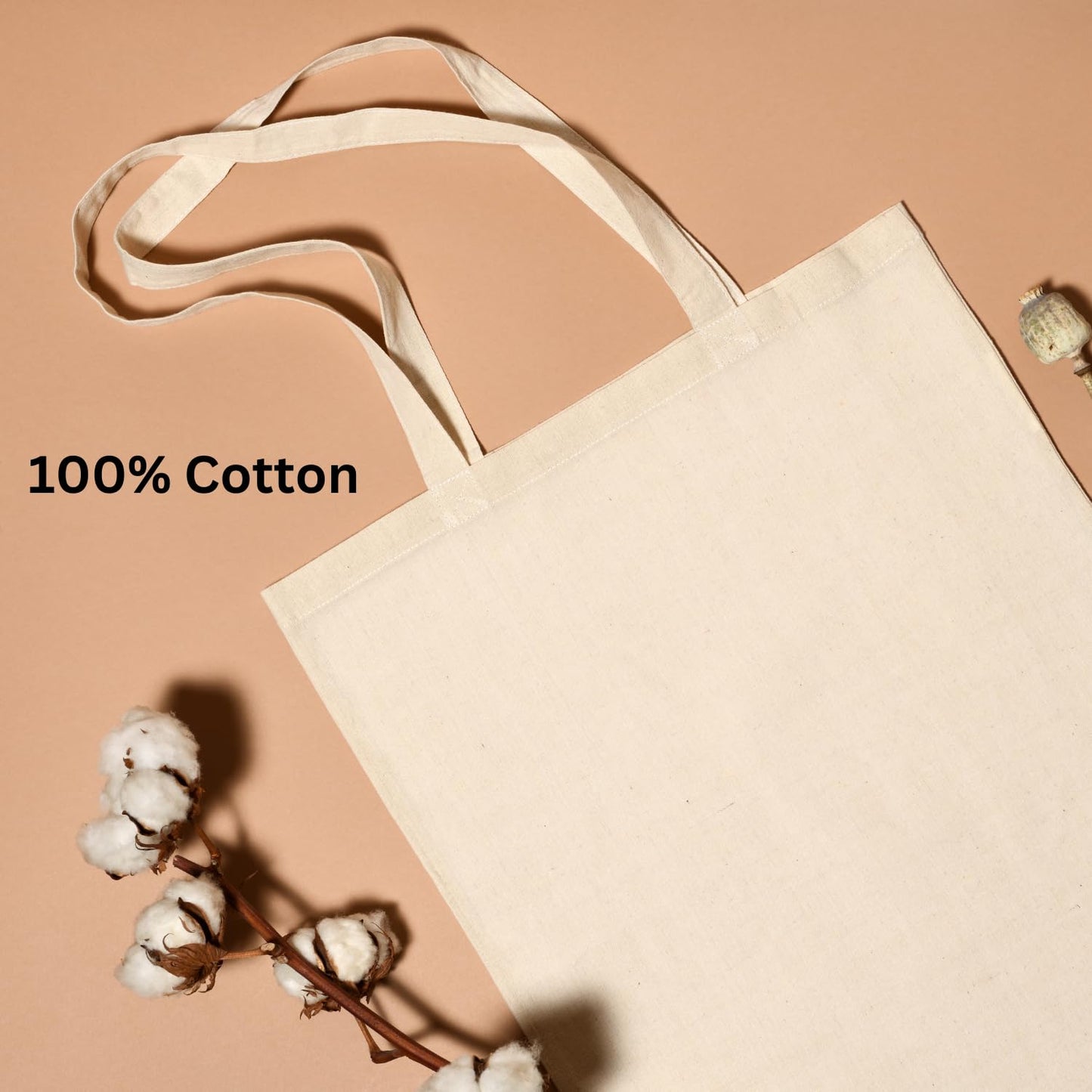 Natural Cotton Tote Bags, Lightweight Reusable Grocery Shopping Bags, Suitable for DIY, Advertising, Promotion, Gifts