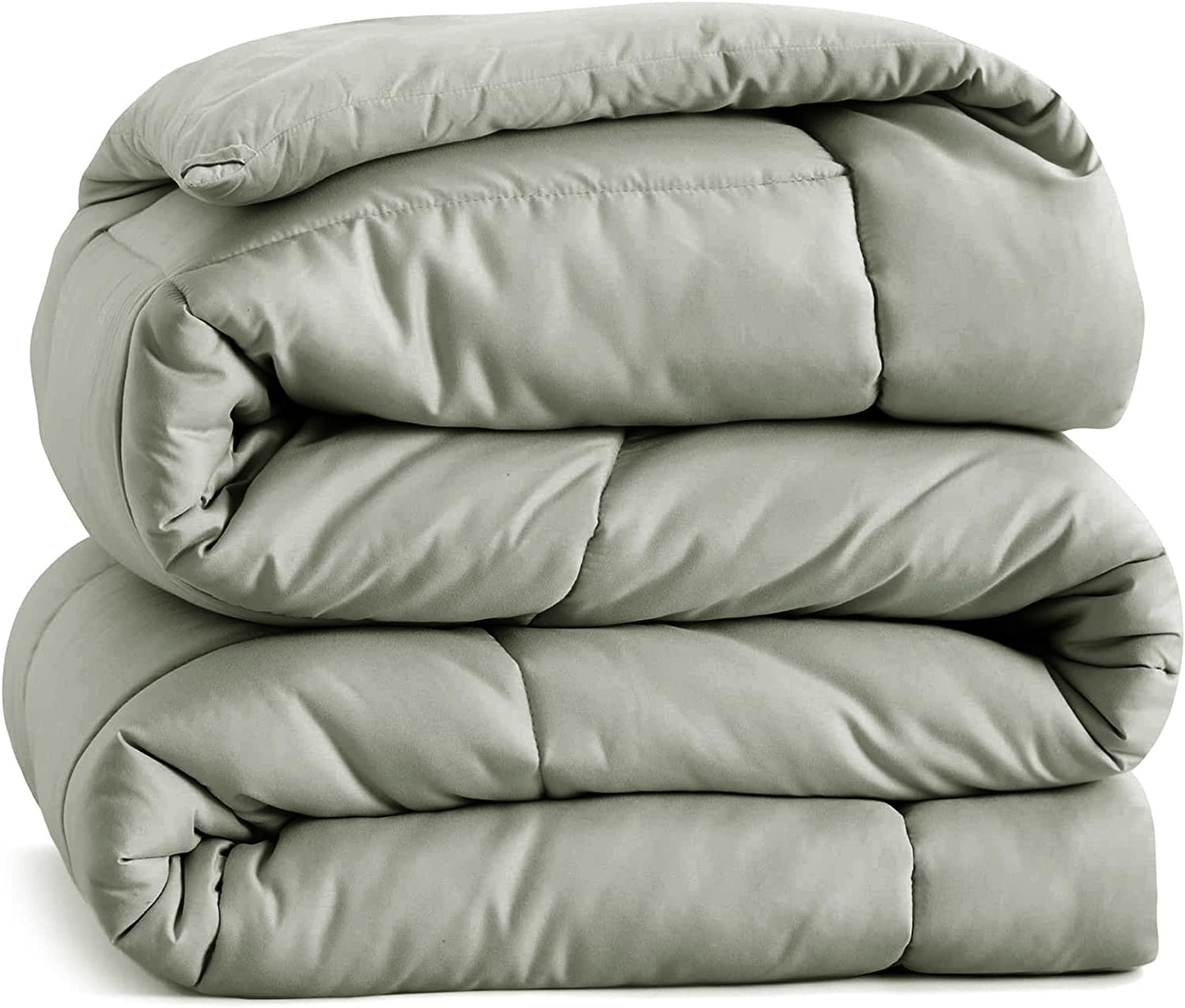 Comforter Queen Size Down Alternative Microfiber Quilted Solid Comforter/Duvet Insert - Ultra Soft Hypoallergenic Bedding - Medium Warmth for All Seasons Queen Comforter - White
