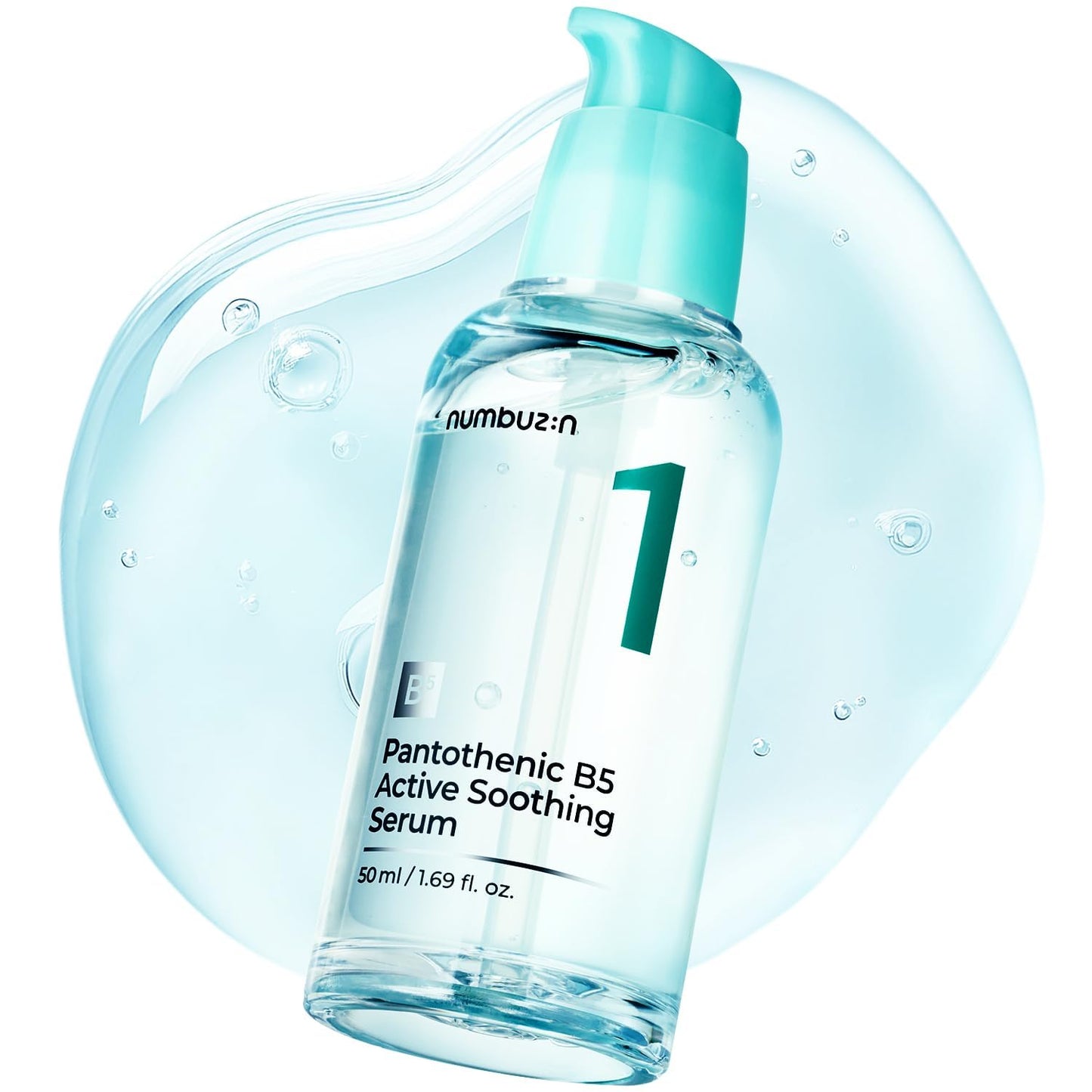 numbuzin No.1 Pantothenic B5 Active Soothing Serum | Lightweight Facial Serum, Excess Oil Control, Pantothenic Acid, Hydrating, Korean Skincare | 50ml, 1.69 fl oz