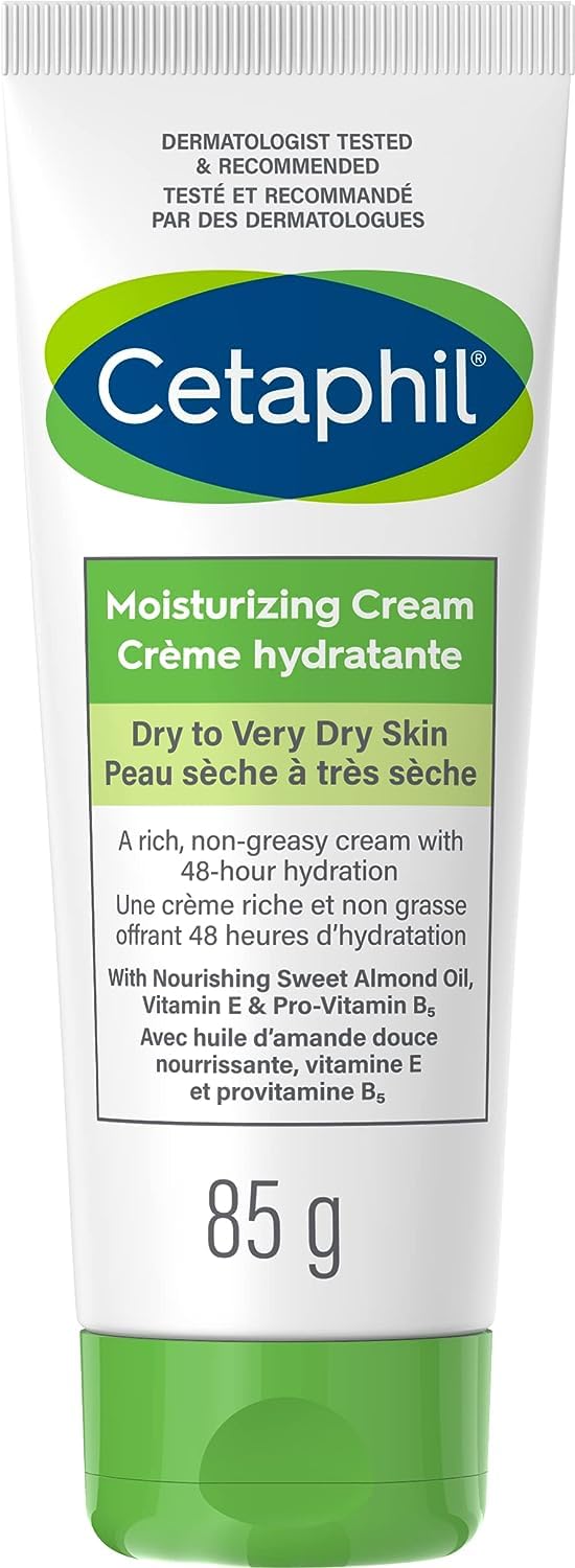 Cetaphil Moisturizing Cream with Sweet Almond Oil and Glycerin 566 g - 48hr Hydration for Dry To Very Dry and Sensitive Skin - Fragrance Free, Paraben Free - Dermatologist Recommended (Amazon Exclusive) Packaging may vary