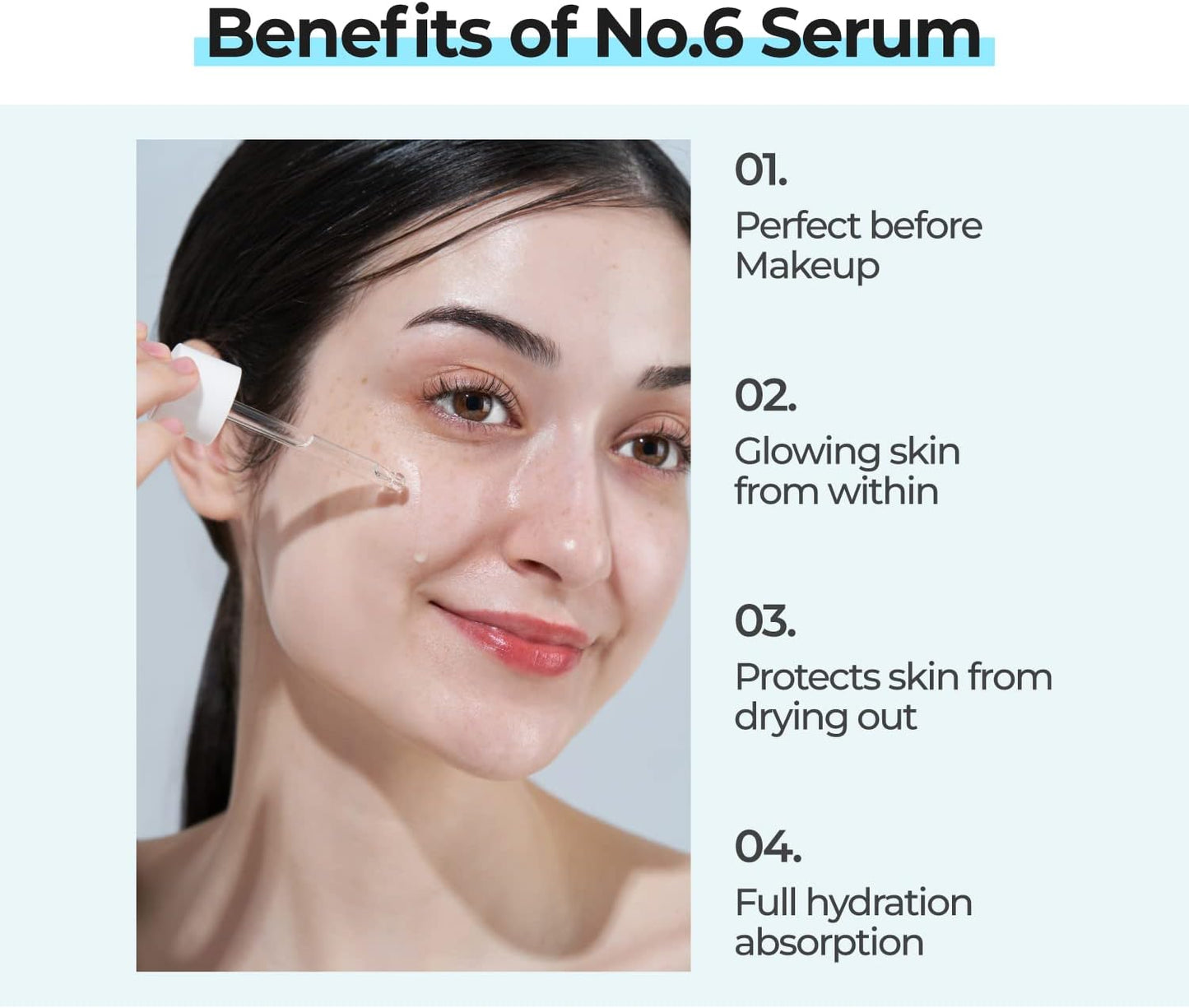 numbuzin No.6 Deep Sleep Mask Serum | Instant, Long Lasting Hydration, Hyaluronic Acid, Niacinamide, Refreshing Iceland Glacier Water | Korean Skin Care for Face, 1.69 fl oz