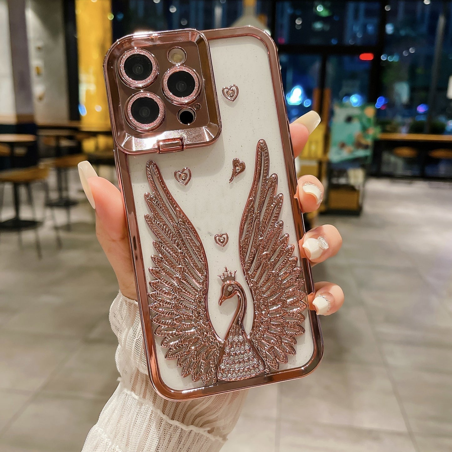 Angel Wing Frame Bracket Electroplating Three-dimensional Phone Case