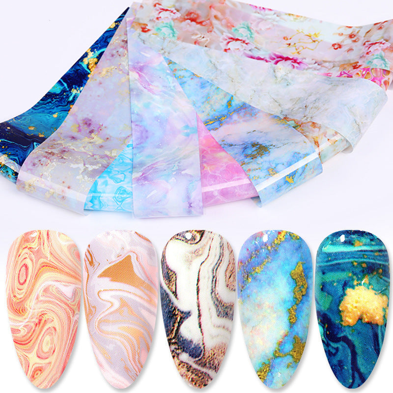 Nail Art Starry Paper Marble Pattern Constellation Starry Sky Series Transfer Paper