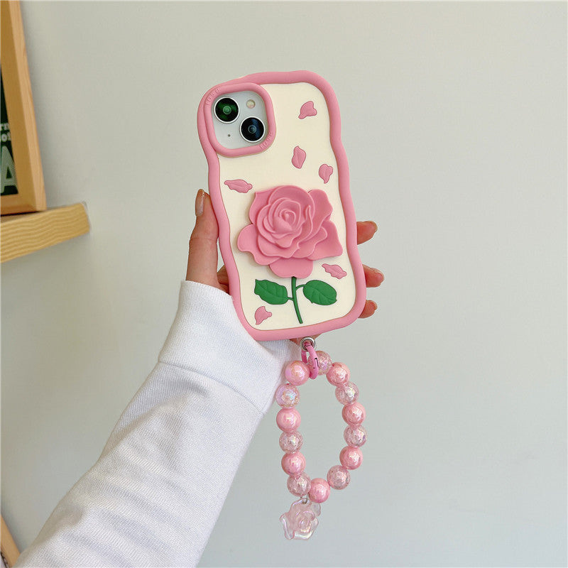 Stereo Heart Wings Cream Phone Case